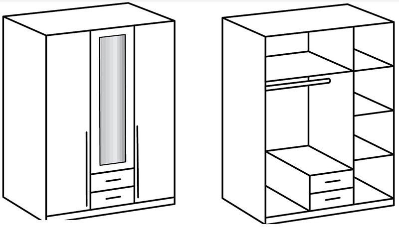 Armoire blanche 3 portes